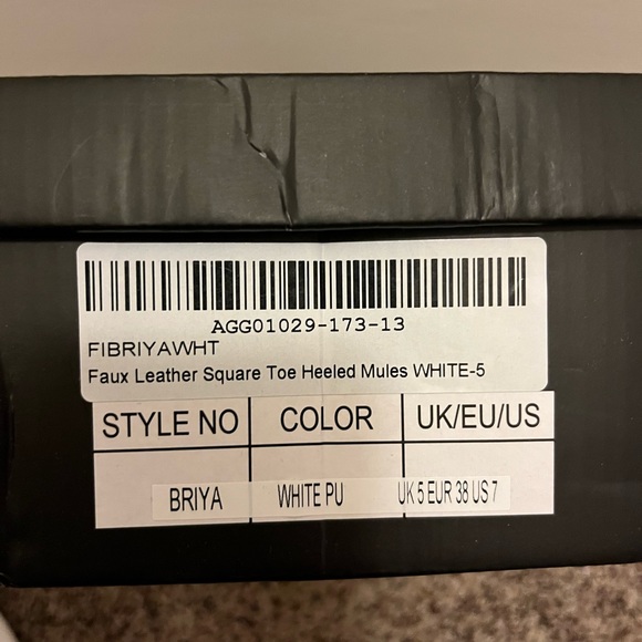 Nasty Gal Square-Toed White Heeled Mules - Size 7.5 - Picture 6 of 6